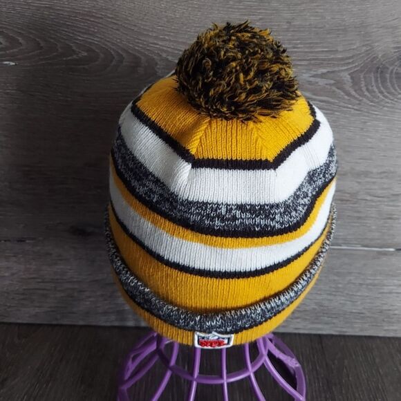 Pittsburgh Steelers New Era Knit Hat Pom Pom Beanie Winter Hat One Size - Picture 3 of 4